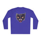 Black Cat Face Adult Long Sleeve Tee