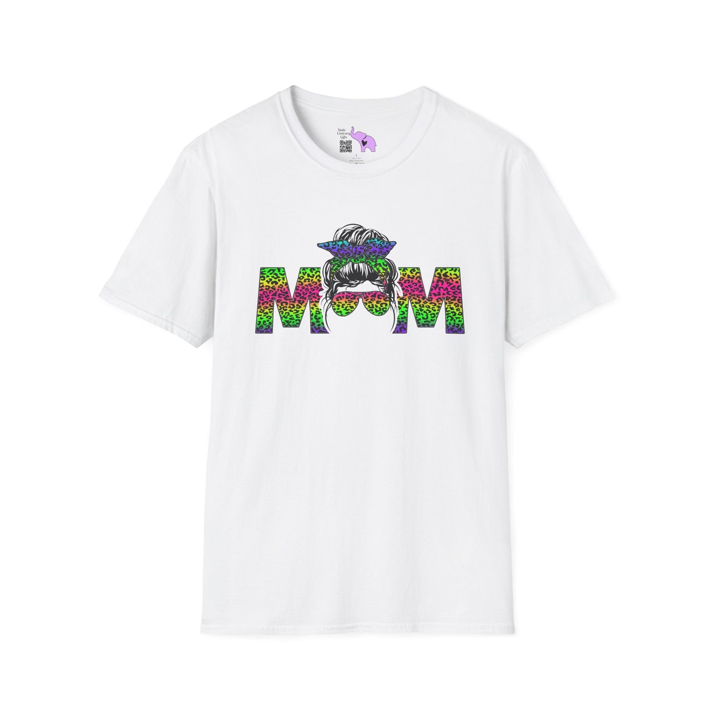 Mom (Colorful Leopard Print) Adult T-shirt