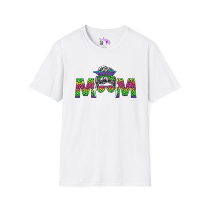 Mom (Colorful Leopard Print) Adult T-shirt