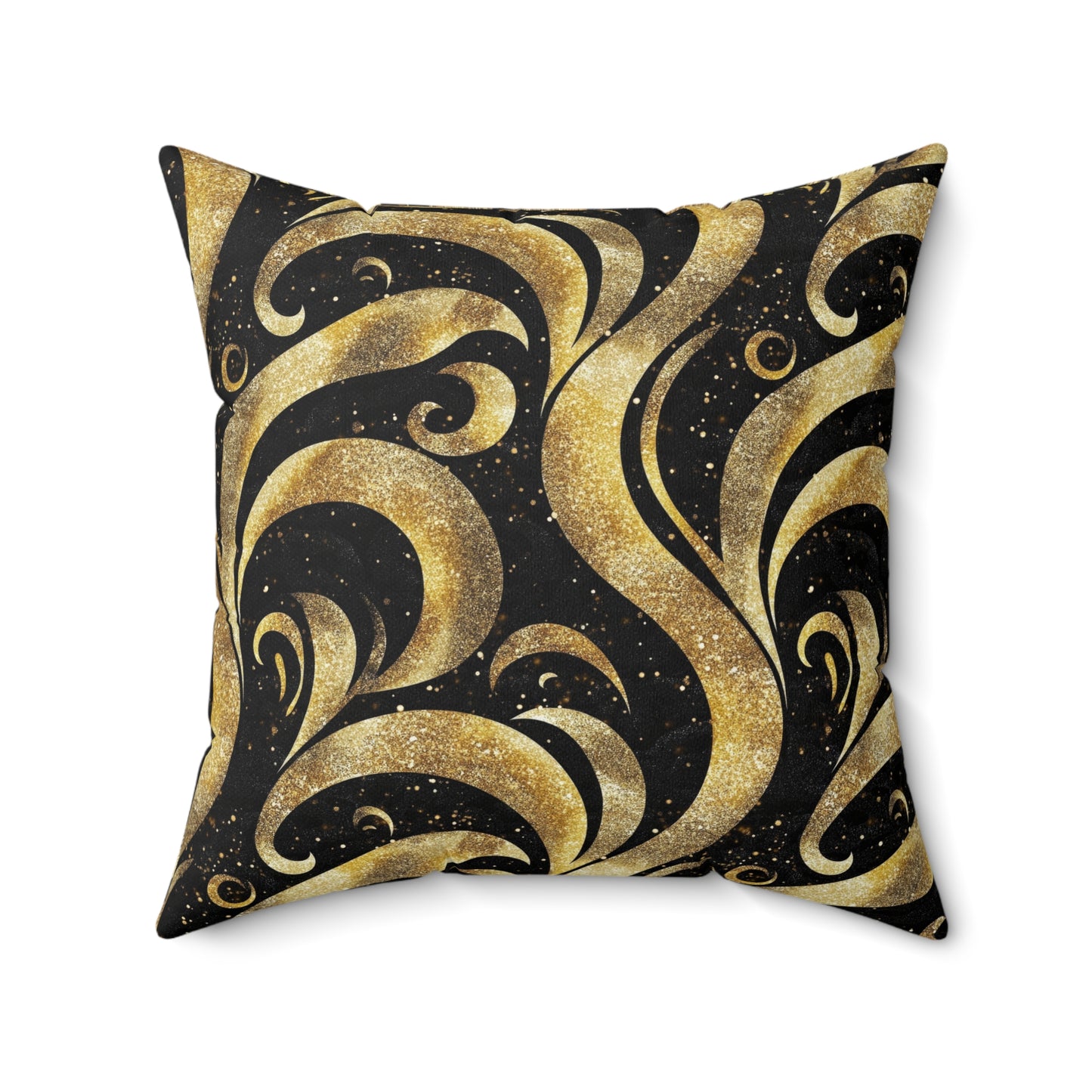 Black & Gold Luxe Swirl Basic Bedding Set