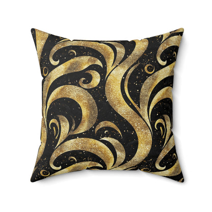 Black & Gold Luxe Swirl Basic Bedding Set