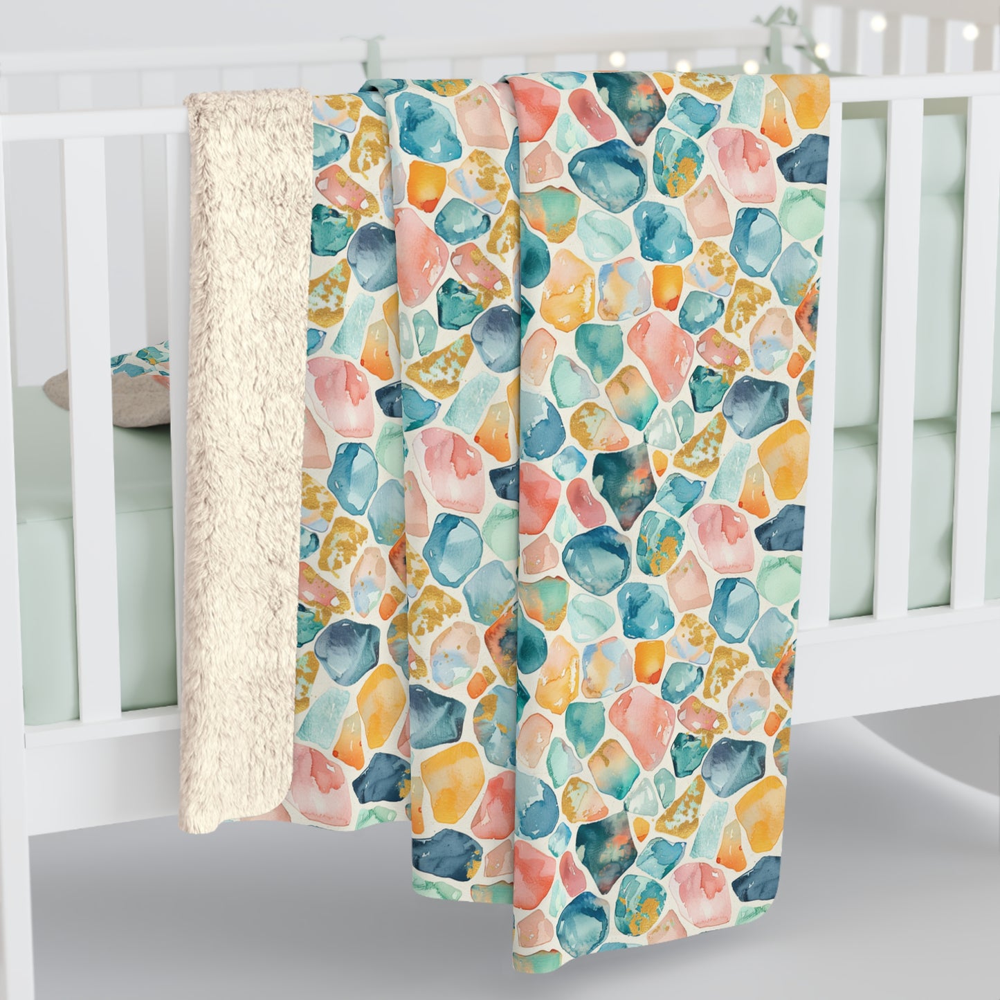 Ocean Pebble Drift Fleece Blanket