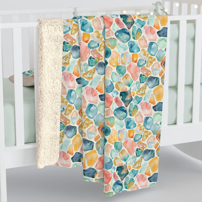 Ocean Pebble Drift Fleece Blanket