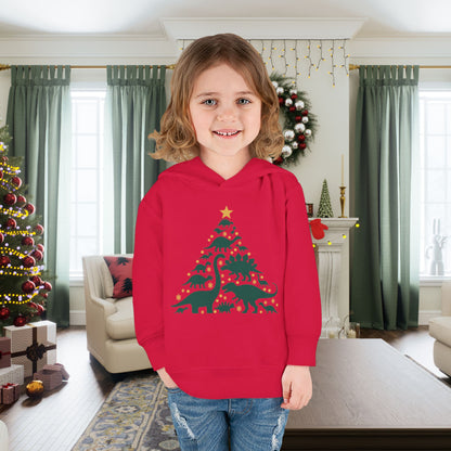 Dinosaur Christmas Tree Toddler Hoodie