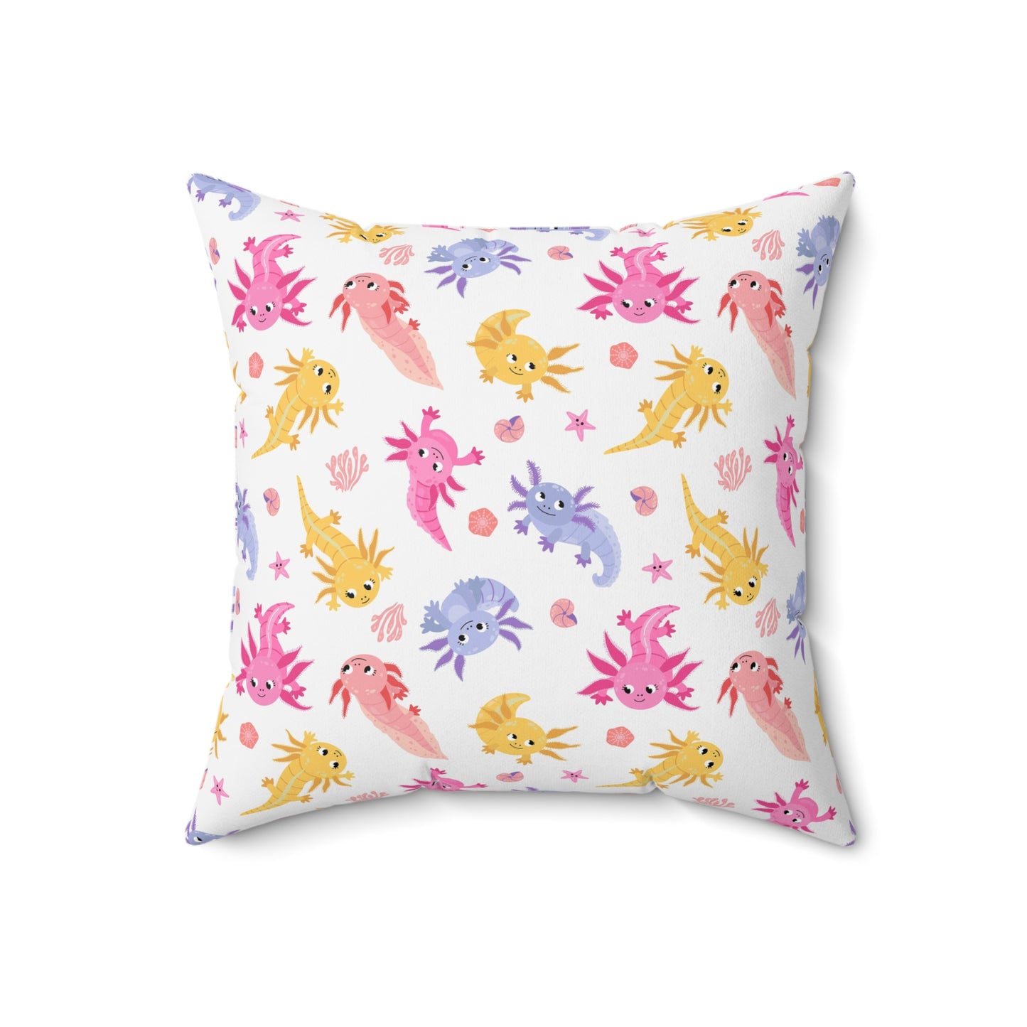 Axolotl Whimsy Throw Pillow