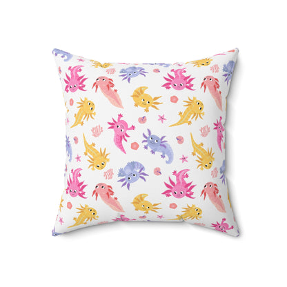 Axolotl Whimsy Throw Pillow