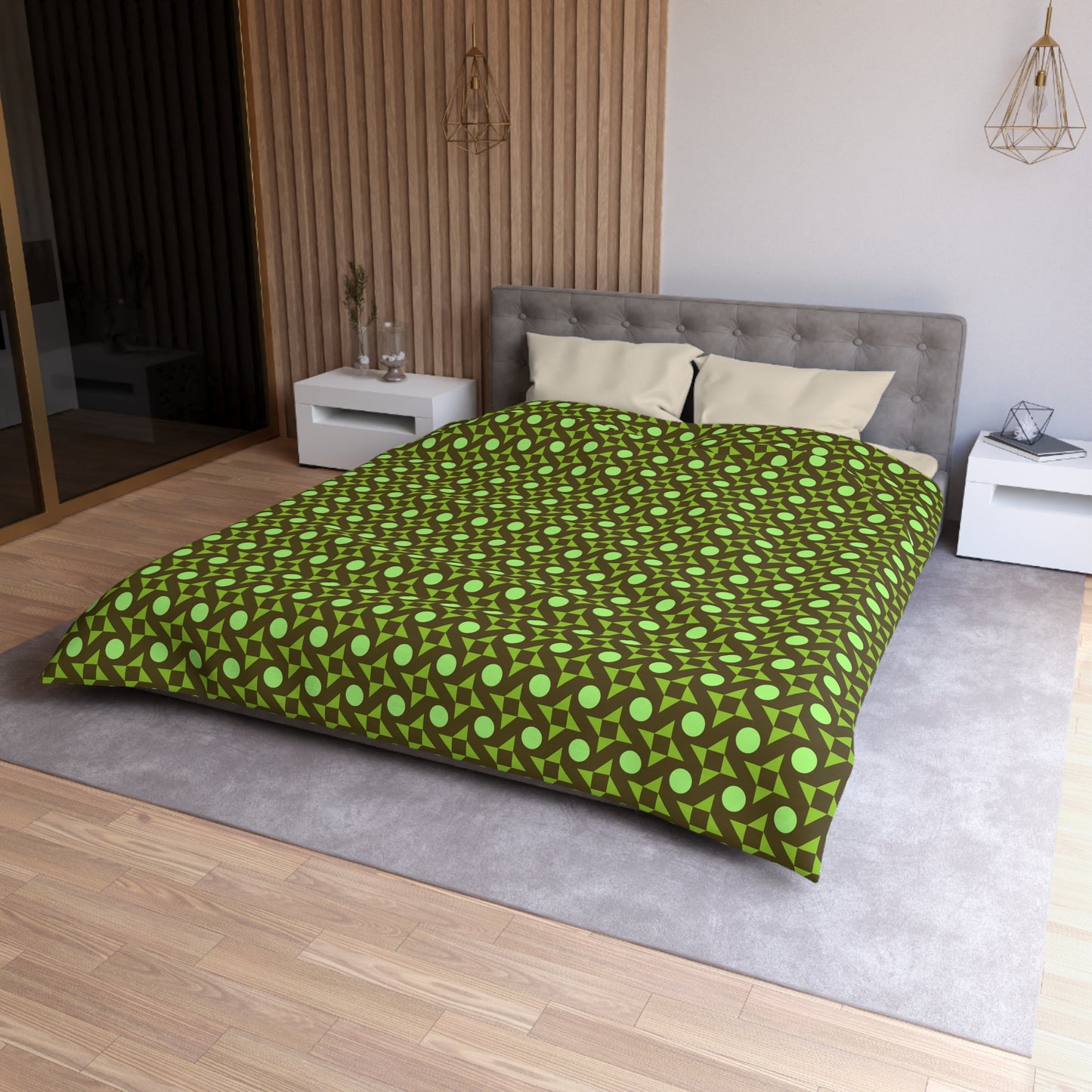 Pistachio Pinwheels Microfiber Duvet Cover