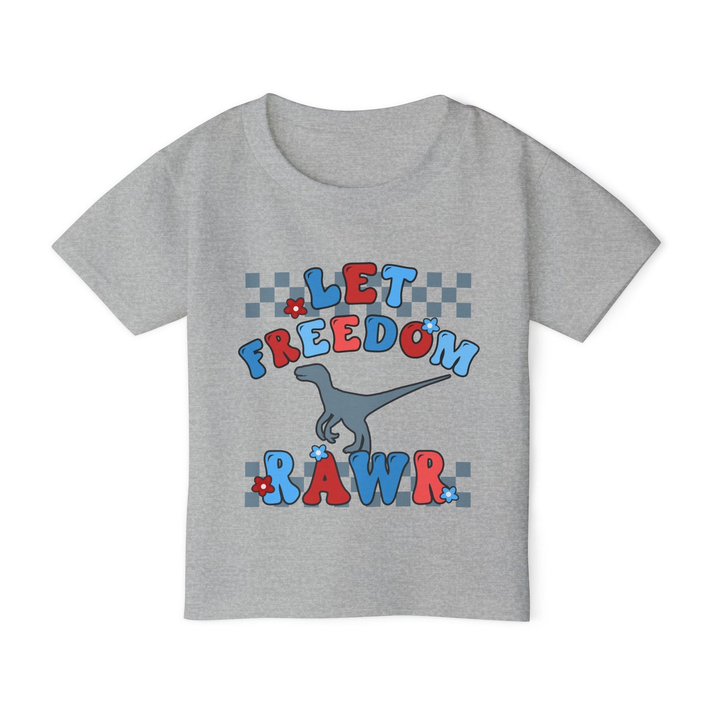 Let Freedom Rawr (Dinosaur) Heavy Cotton™ Toddler T-shirt