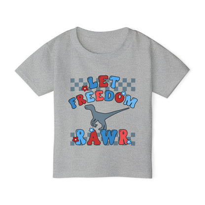 Let Freedom Rawr (Dinosaur) Heavy Cotton™ Toddler T-shirt