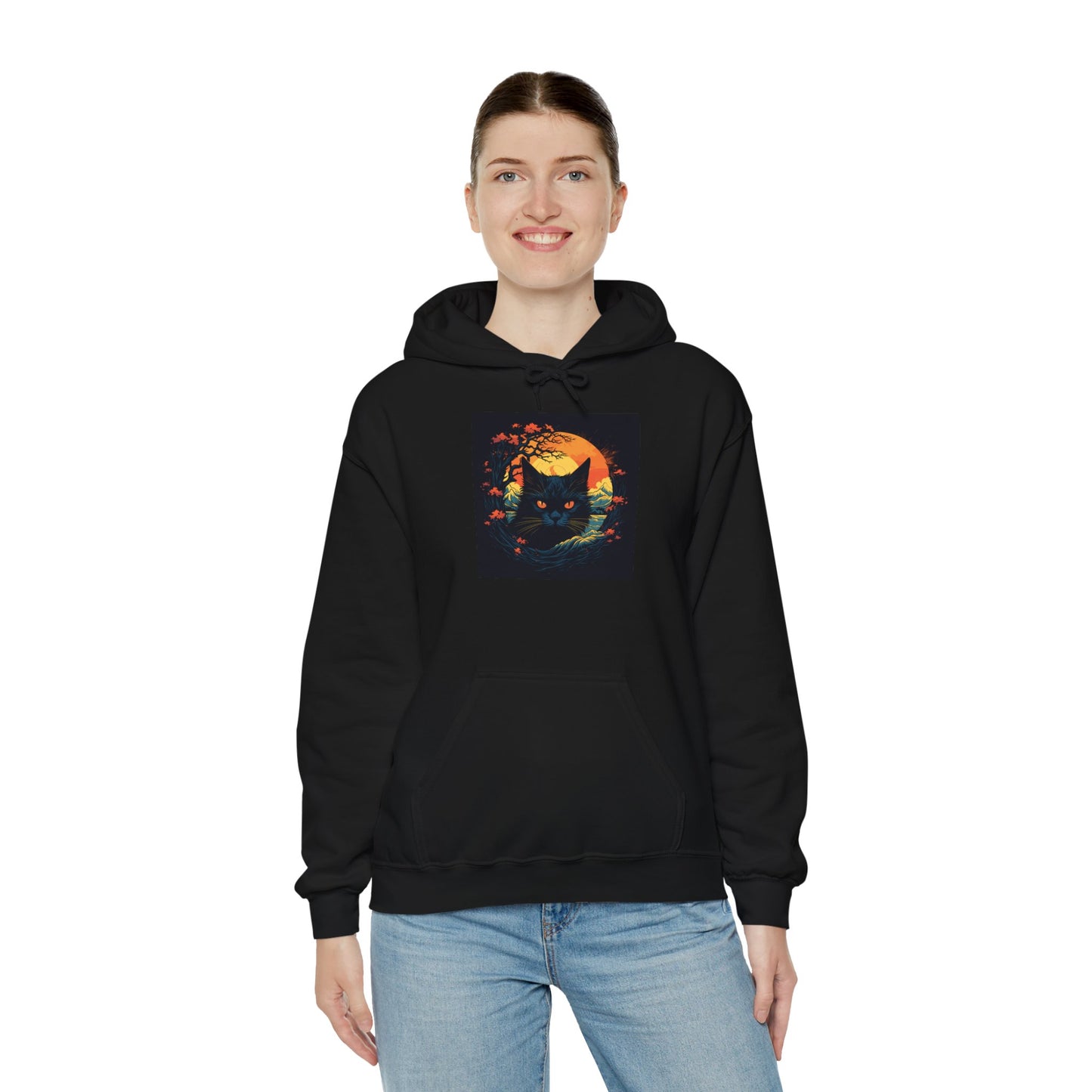 Creepy Black Cats 4 Heavy Blend™ Hooded Sweatshirt