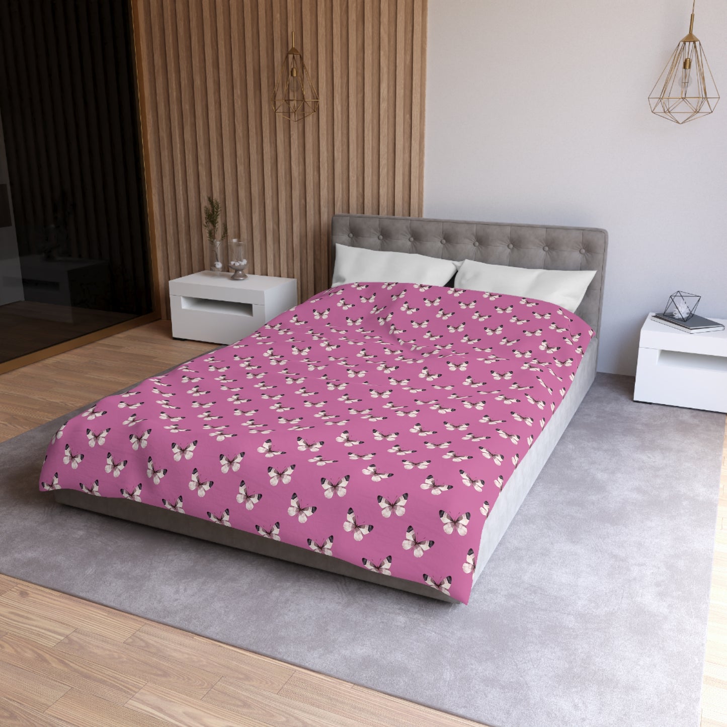 Blush Flutter Microfiber Duvet Cover