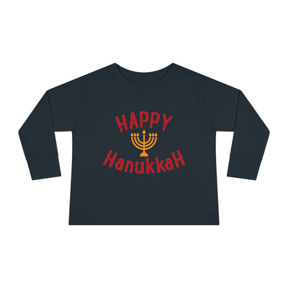 Happy Hanukkah Toddler Long Sleeve Tee