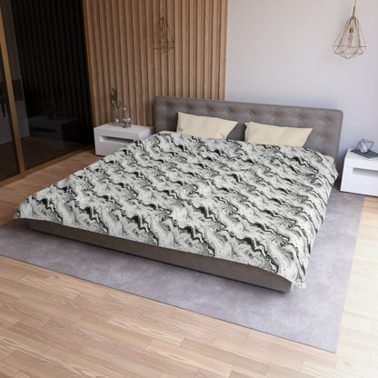 Frost Veil Marble Microfiber Duvet Cover