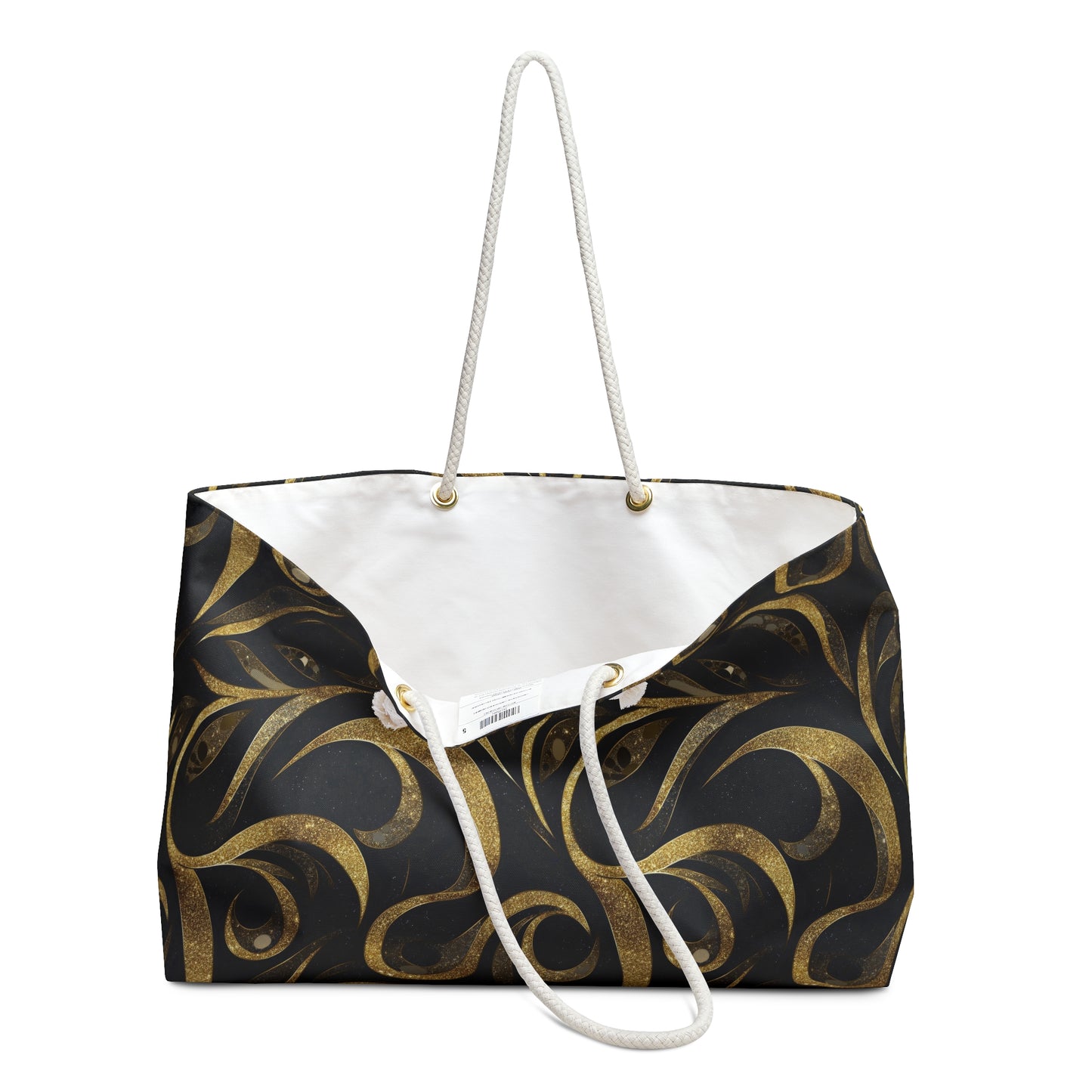 Golden Noir Swirl Weekender Bag