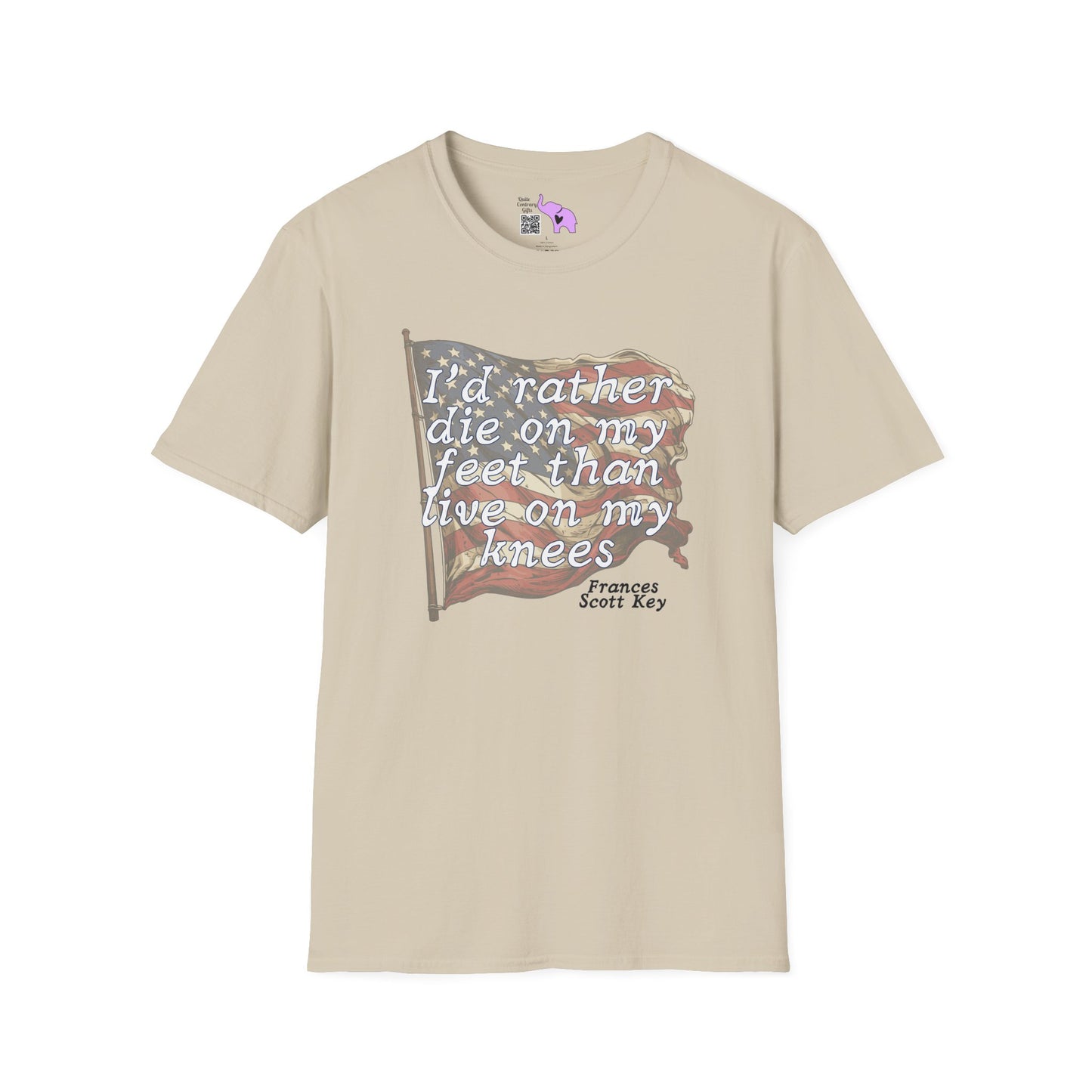 I'd Rather Die On My Feet Than Live On My Knees Adult T-shirt