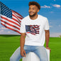 Distressed American Flag Adult T-shirt