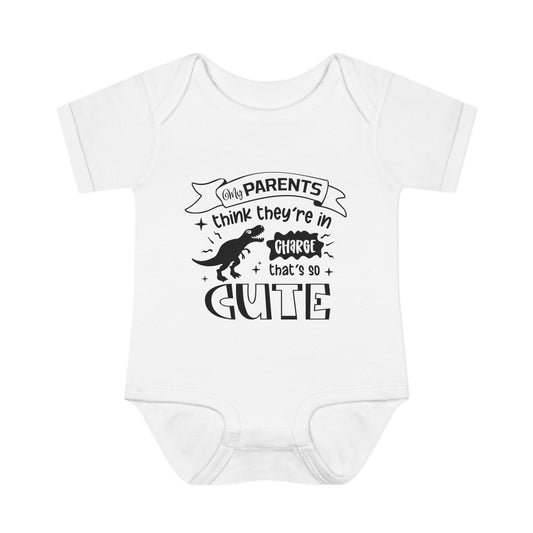 My Parents Think They're In Charge That's So Cute Baby Rib Bodysuit