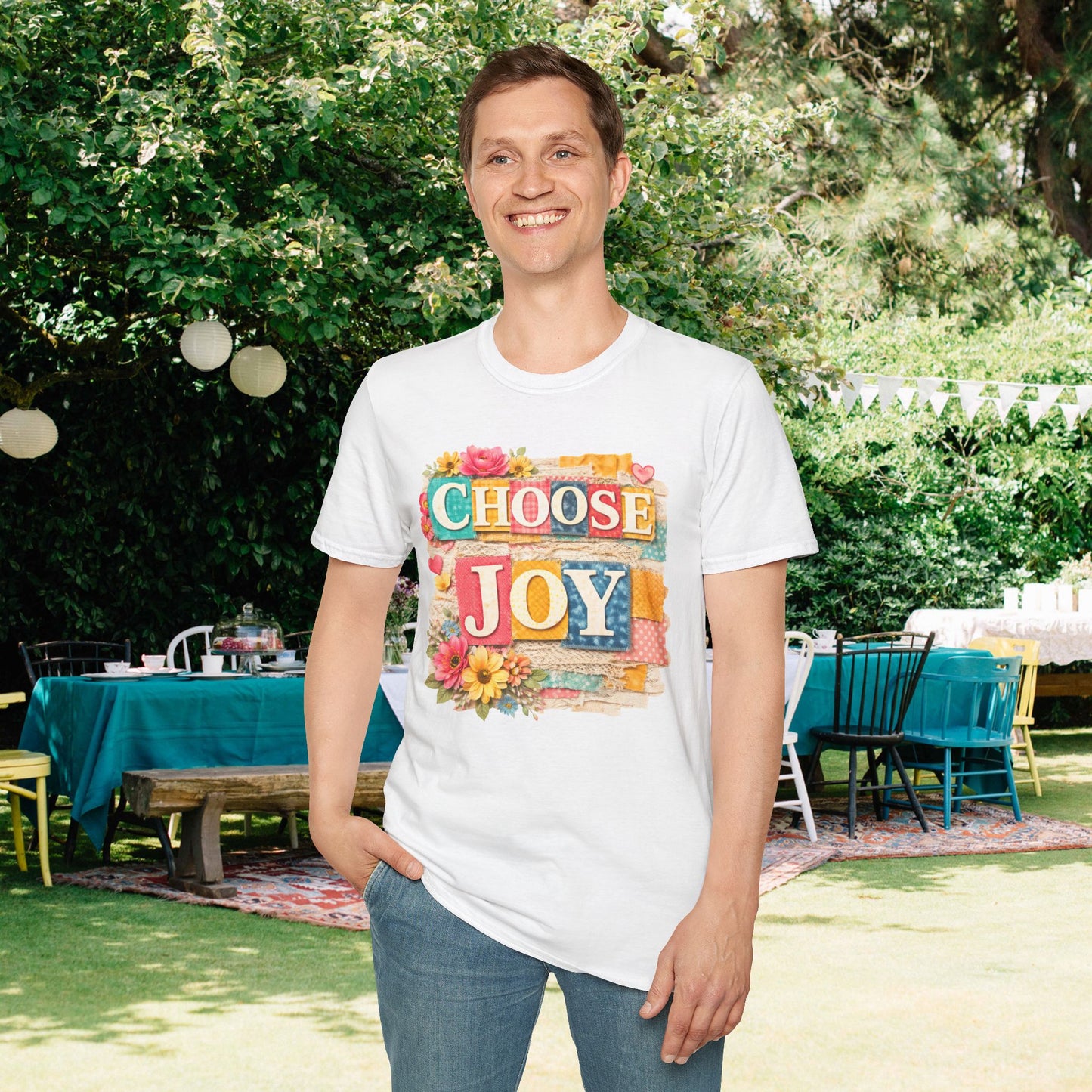 Choose Joy (Lace Collage) Adult T-shirt