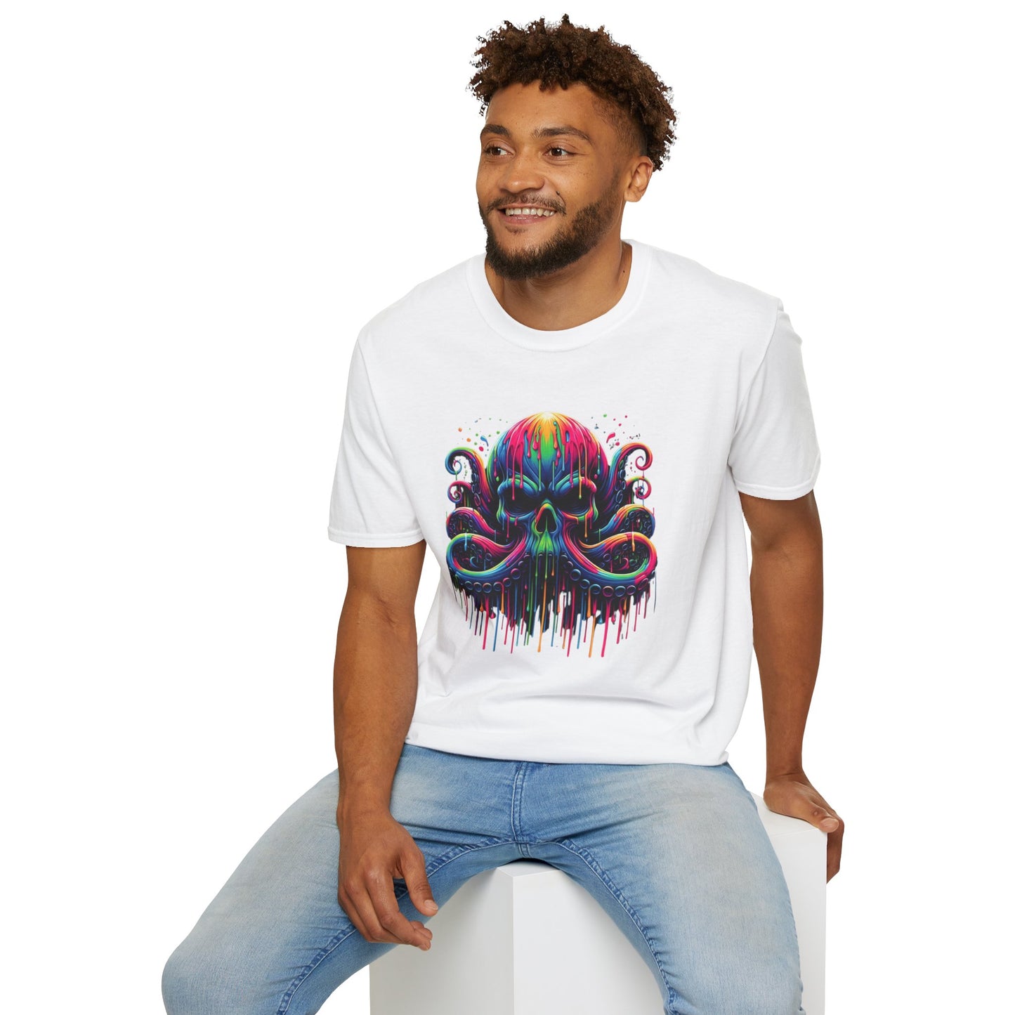 Colorful Skeleton Octopus T-shirt