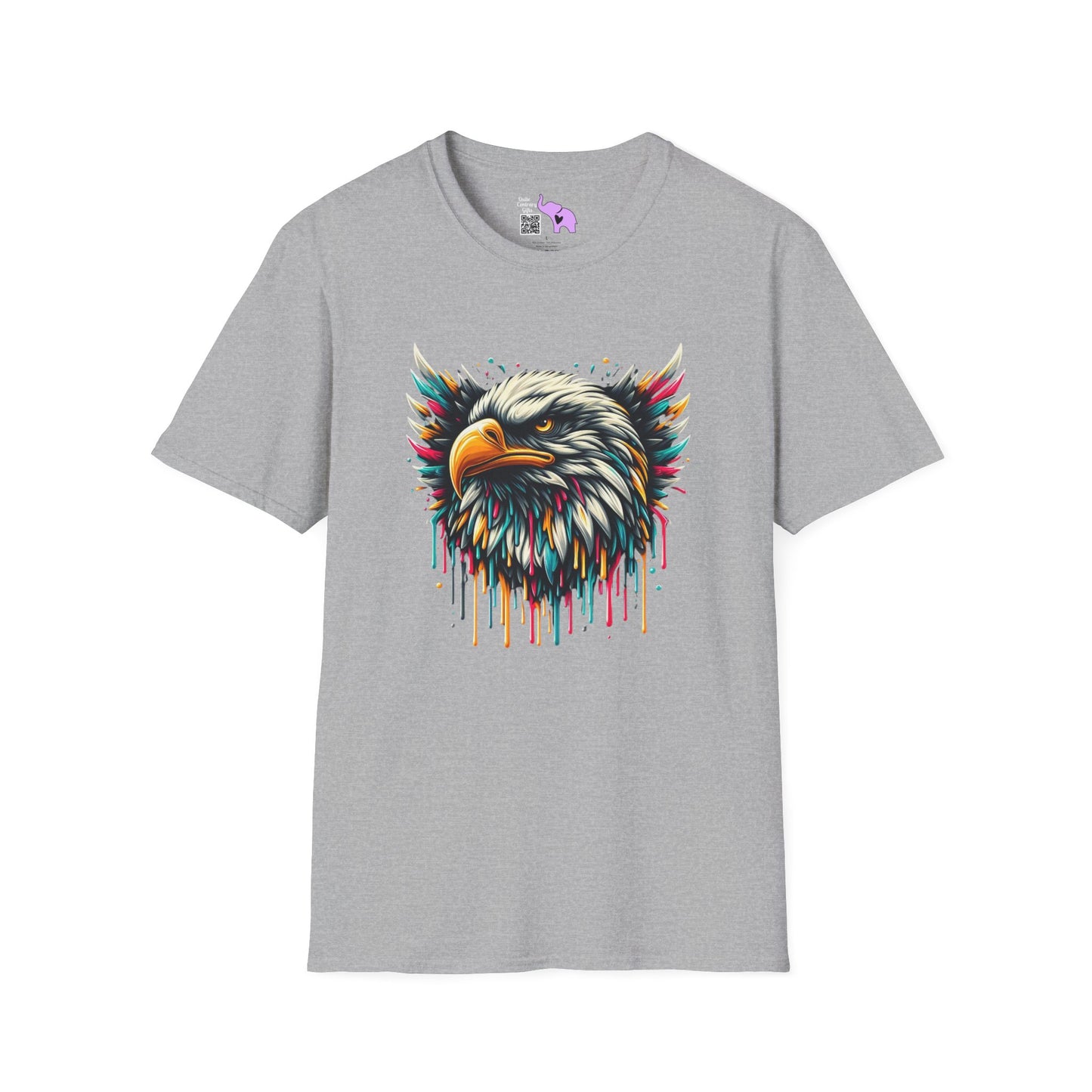 Colorful Bald Eagle Adult T-shirt
