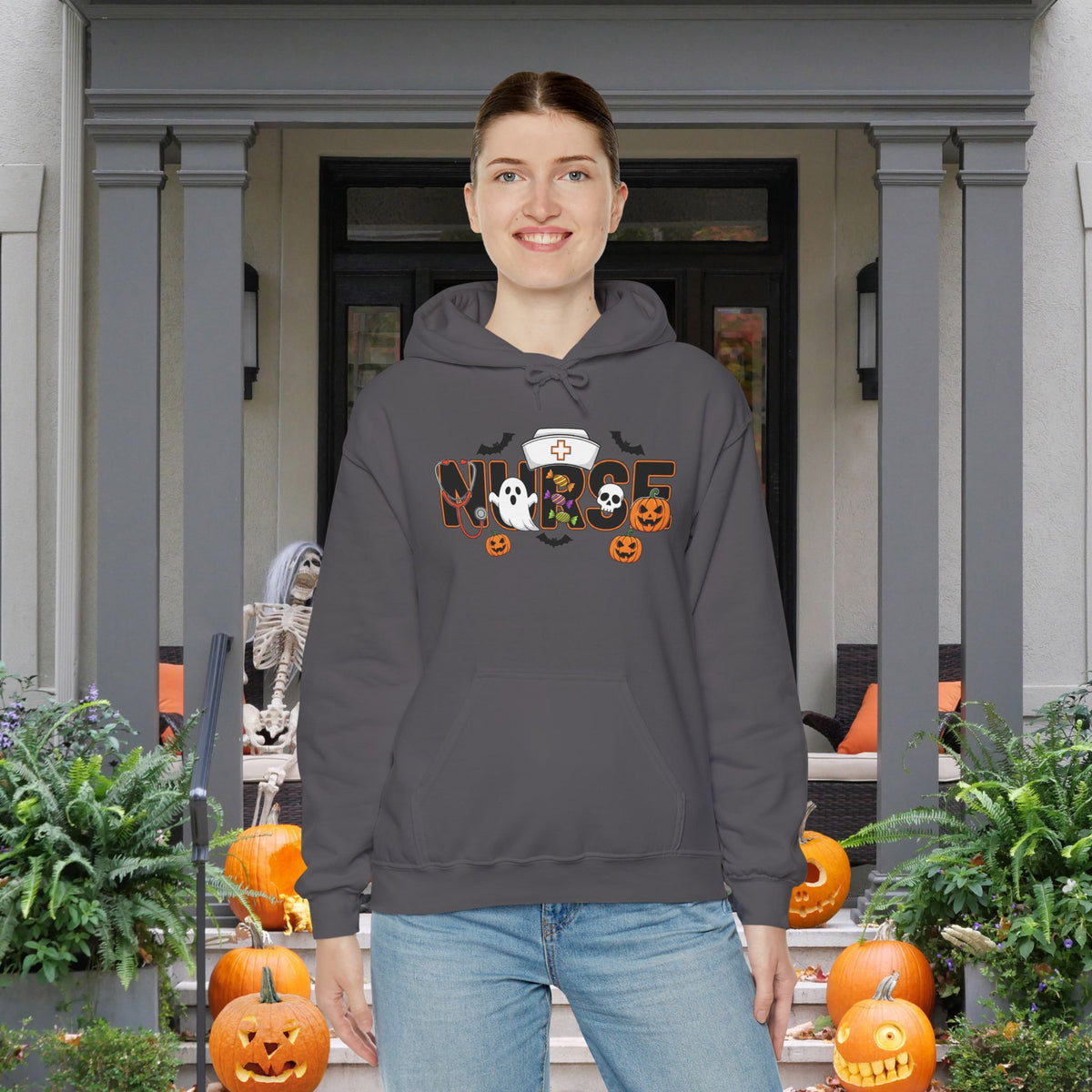 Fun Halloween Nurse Adult Heavy Blend™ Hoodie