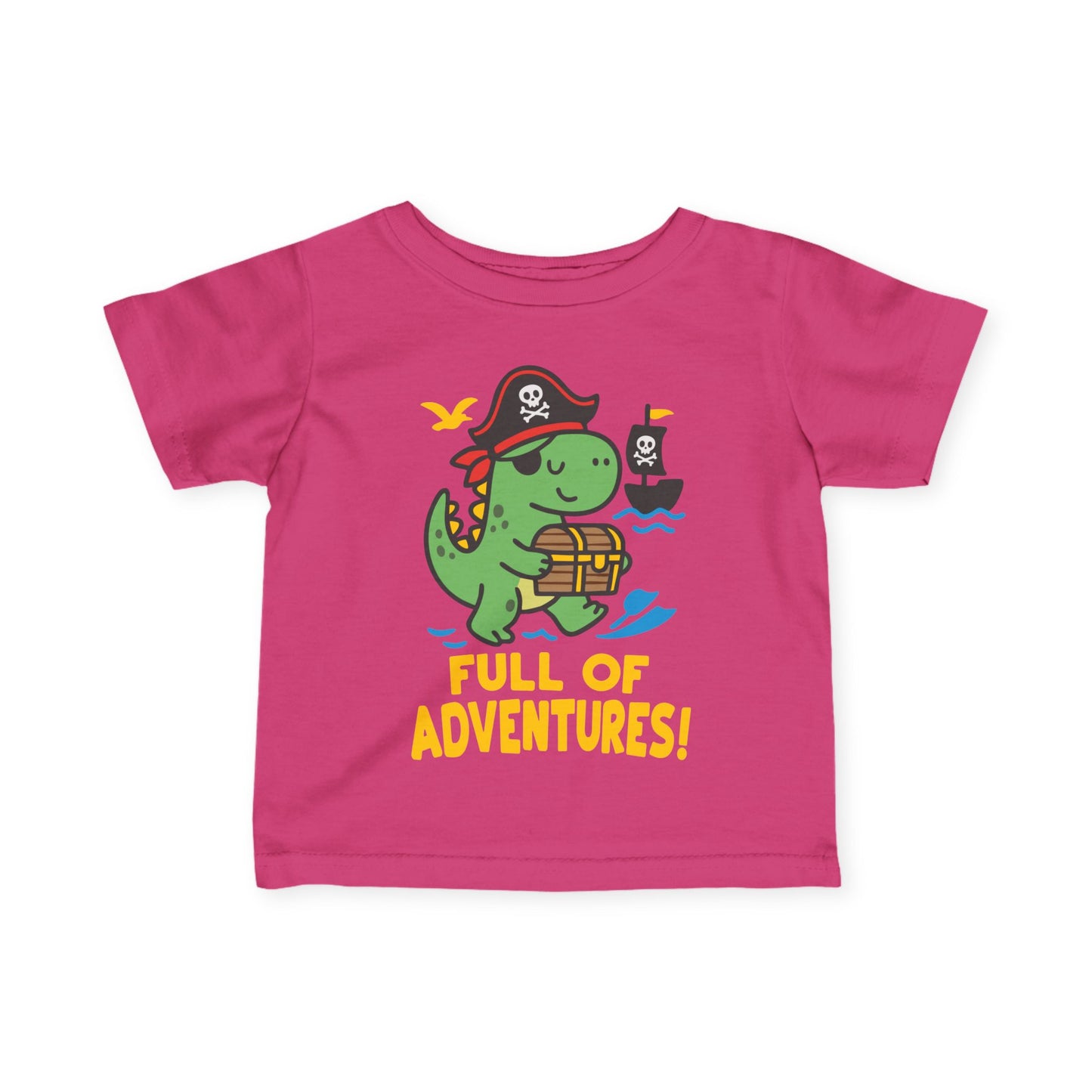 ""Full of Adventures (Dino Pirate) Infant Soft T-Shirt