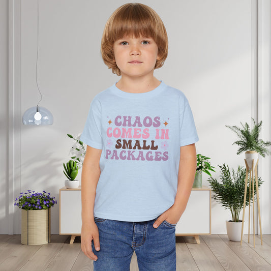 Chaos Comes In Small Packages Heavy Cotton™ Toddler T-shirt