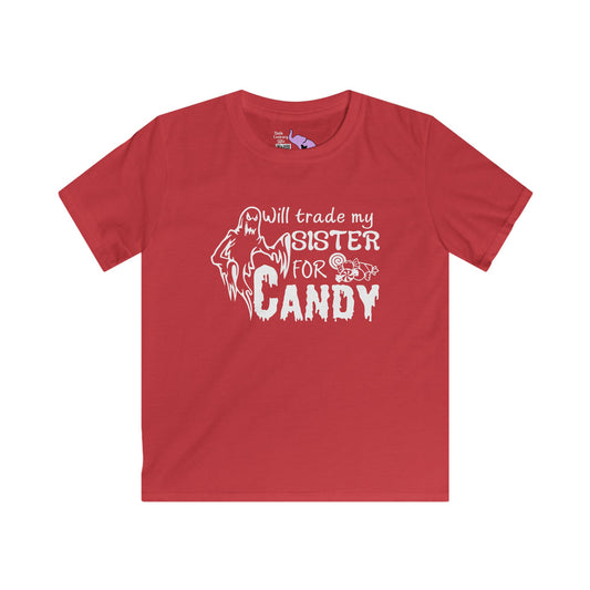 Will Trade My Sister For Candy Youth Softstyle Tee
