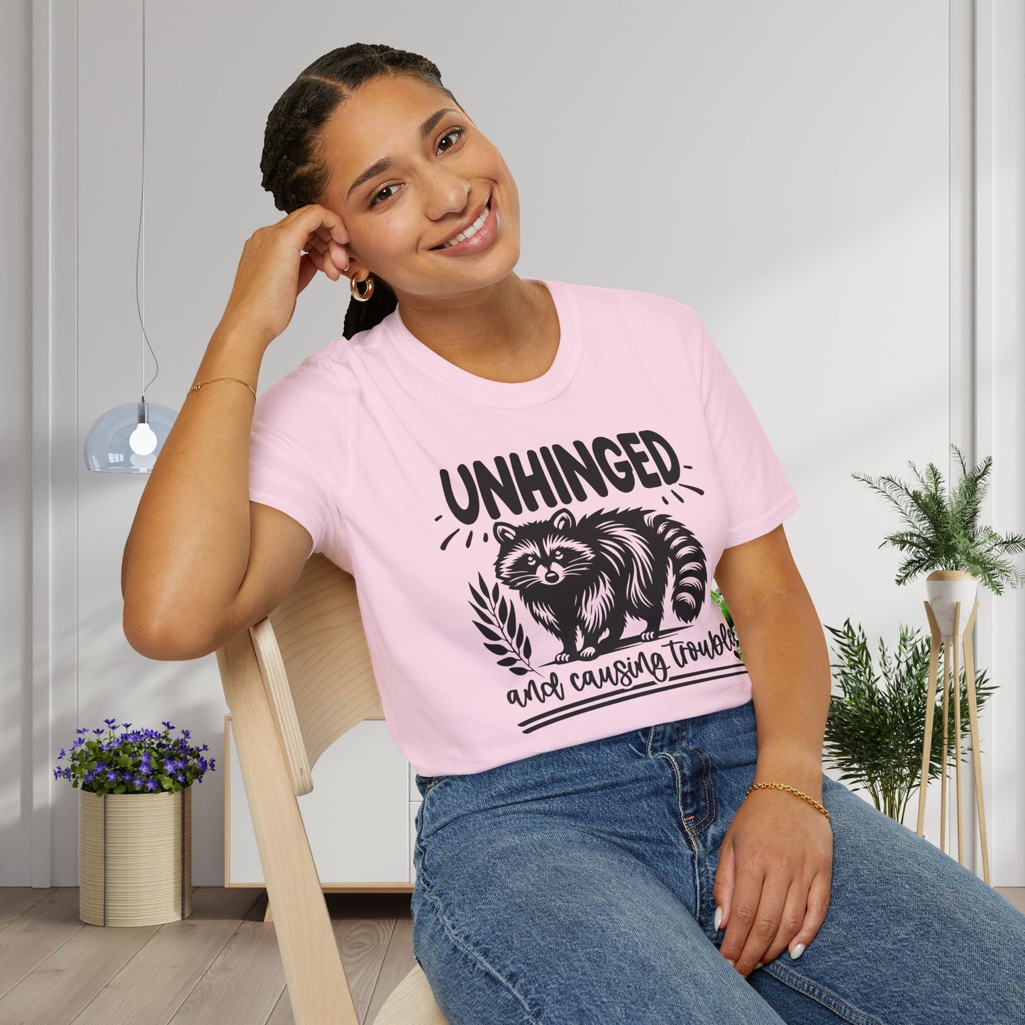 Unhinged and Causing Trouble Adult T-shirt