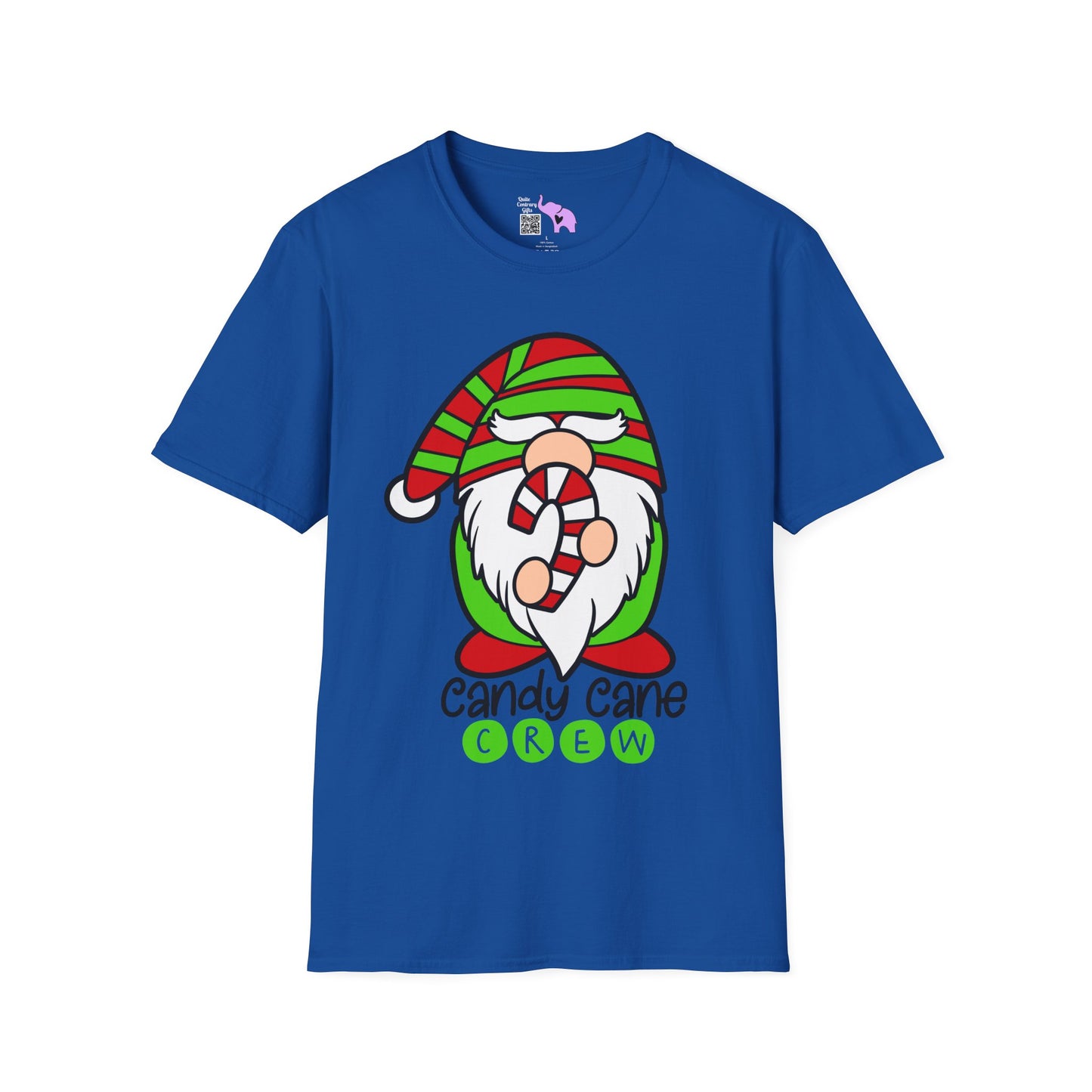 Candy Cane Crew Gnome Adult T-shirt