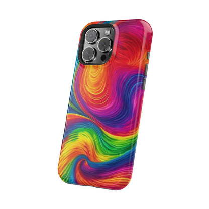 Tie Dye Color Swirl MagSafe® Compatible Tough Case for iPhone