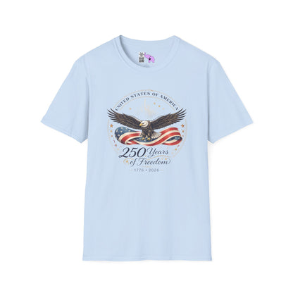 United States of America 250 Years of Freedom 1776-2026 Adult T-shirt