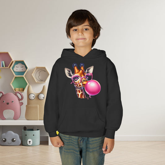 Girraffe Blowing Bubble Youth Heavy Blend Hoodie