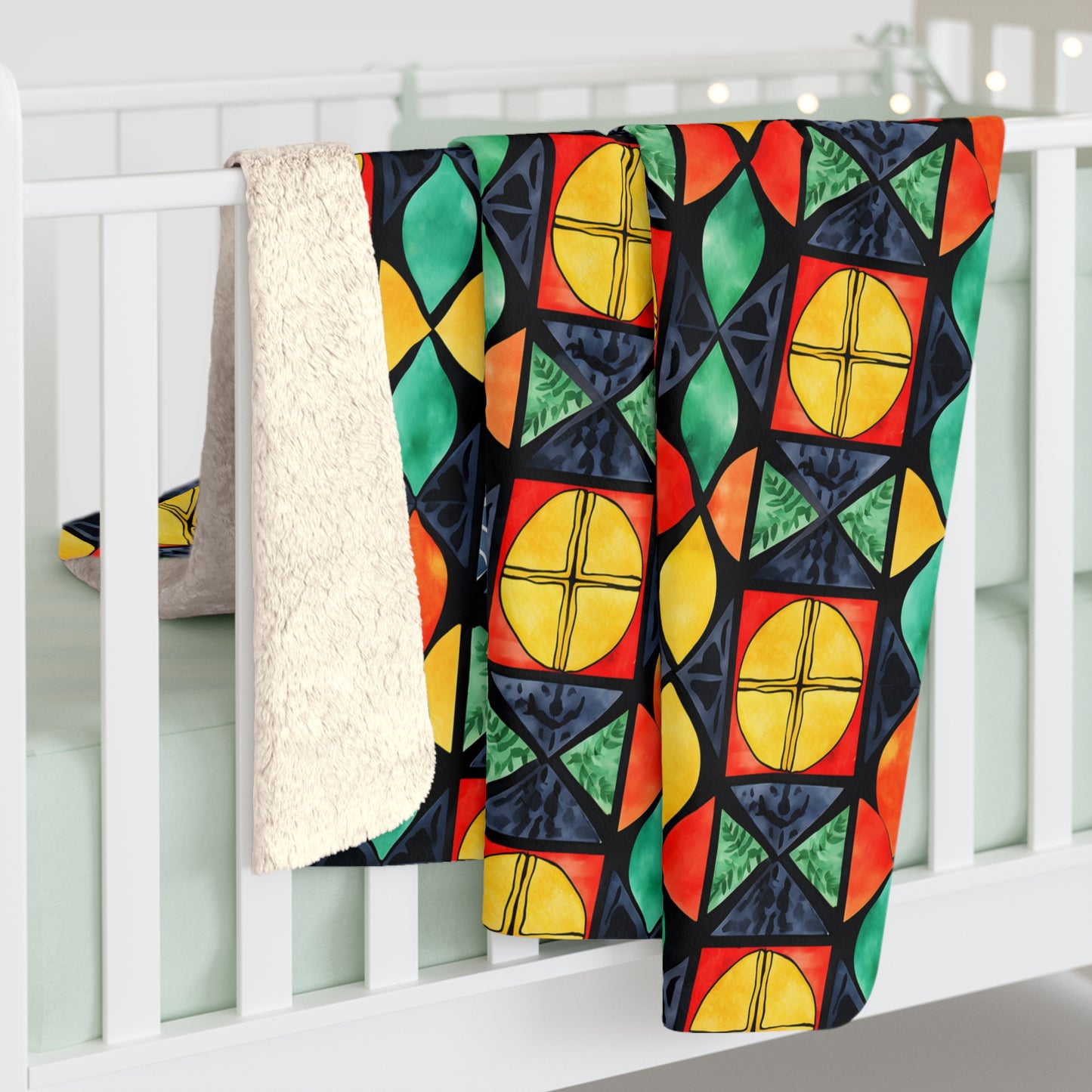 Candlelight Burst Sherpa Fleece Blanket