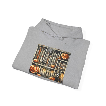 Spooky Book Shelf Heavy Blend™ Hooded Sweatshirt