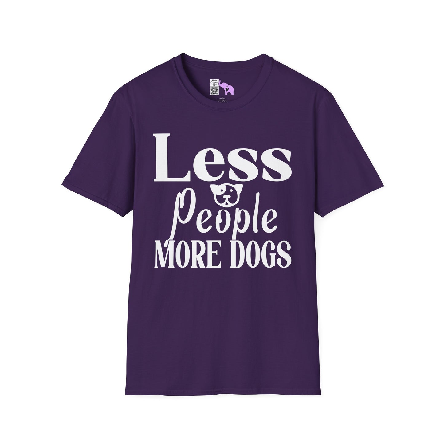 Less People More Dogs (2) Adult T-shirt