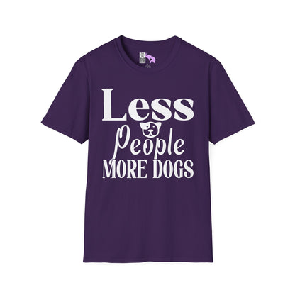 Less People More Dogs (2) Adult T-shirt