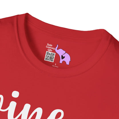 Wine Goes In Wisdom Comes Out Adult T-shirt