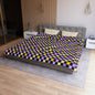 Joyful Checkerboard Microfiber Duvet Cover