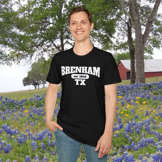 Brenham Tx Est. 1844 Adult T-shirt