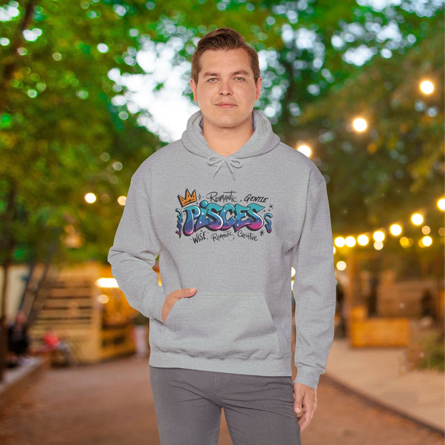 Pisces Street Art Heavy Blend™ Hooded Sweatshirt