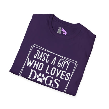 Just A Girl Who Loves Dogs Adult T-shirt