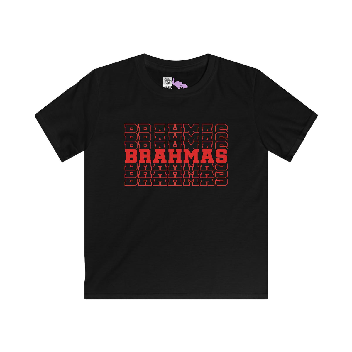 Brahmas (Stacked) Youth Softstyle Tee