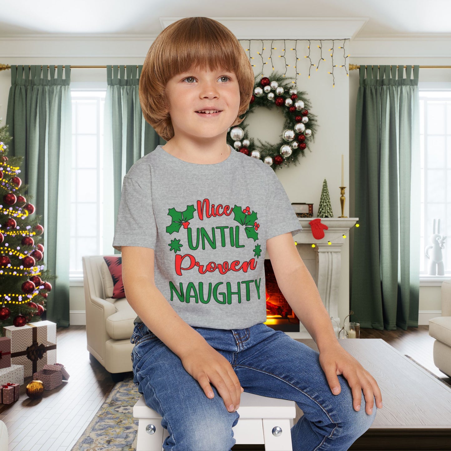 Nice Until Proven Naughty Heavy Cotton™ Toddler T-shirt