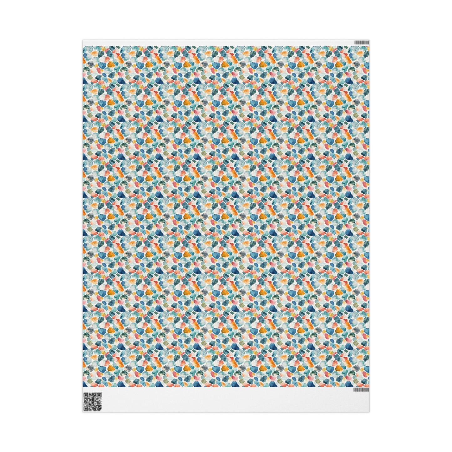 Watercolor Pebble Terrazzo  Wrapping Paper