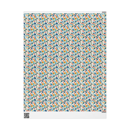 Watercolor Pebble Terrazzo  Wrapping Paper