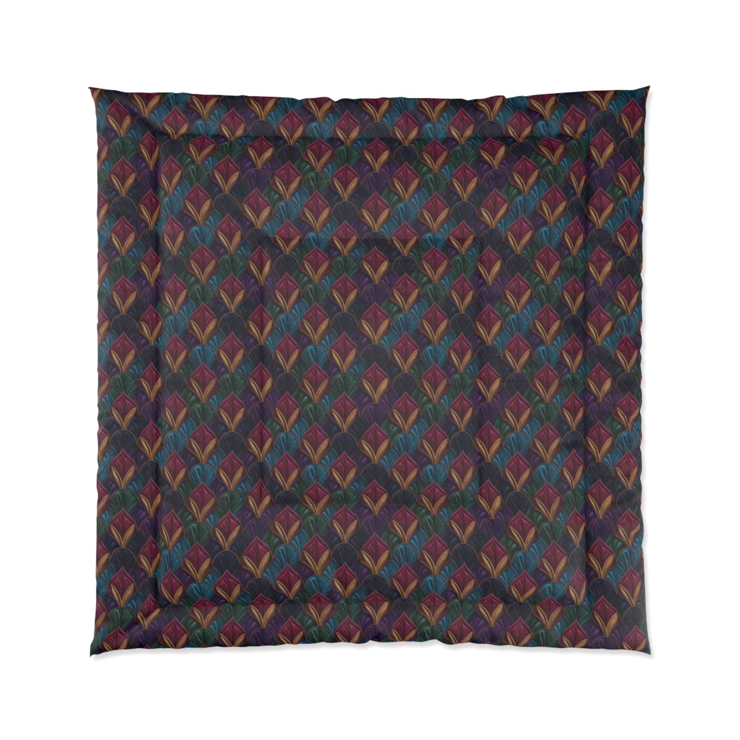 Velvet Night Garden Print Basic Bedding Set