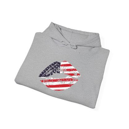 American Flag Lips Heavy Blend™ Hooded Sweatshirt