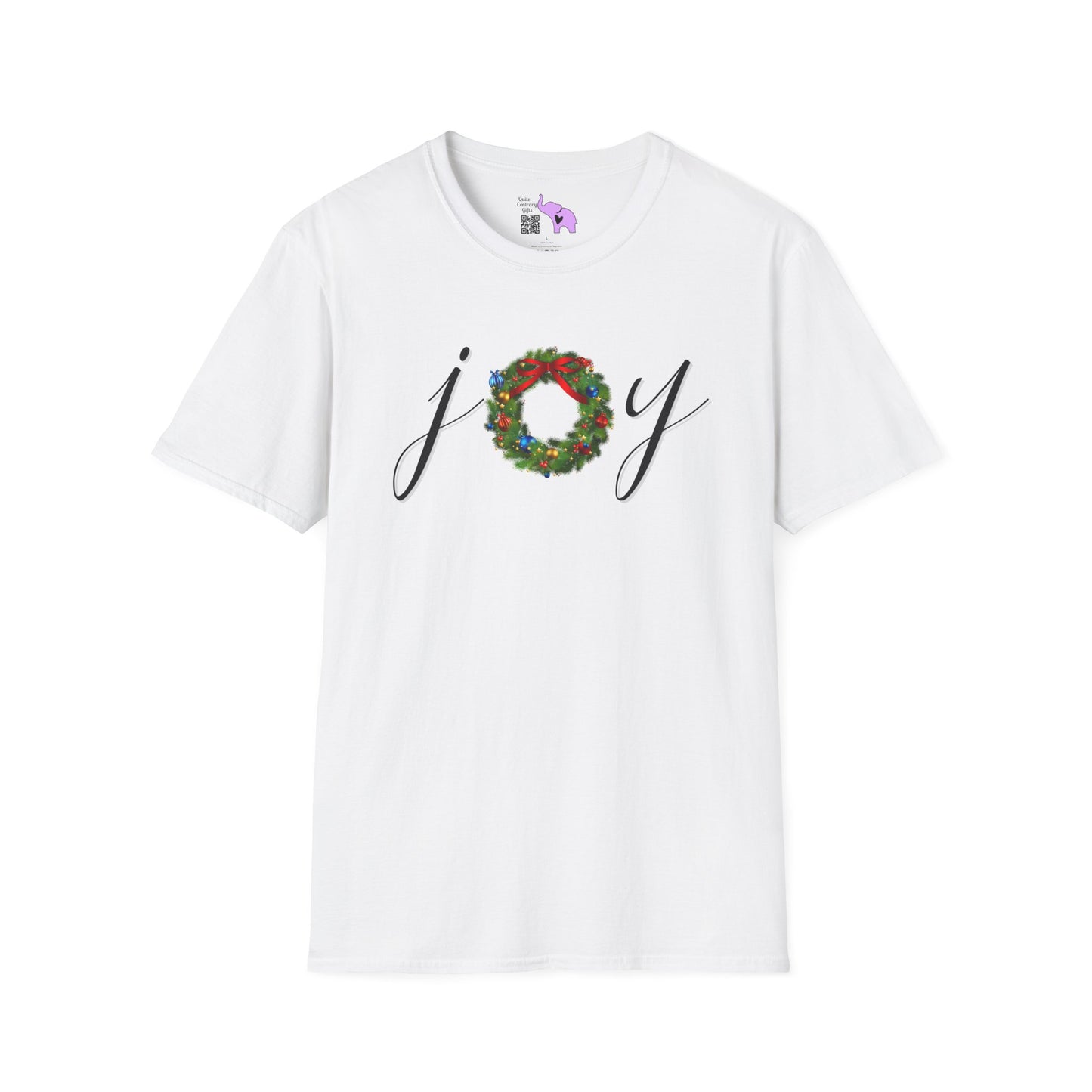 Joy with Wreath Adult T-shirt