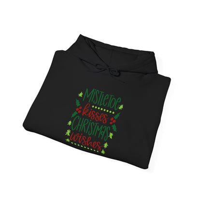 Mistletoe Kisses Christmas Wishes Heavy Blend™ Hooded Sweatshirt